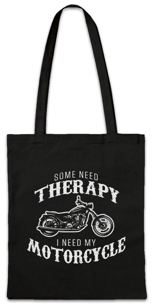 Beuteltasche Motorcycle Therapy Stofftasche Biker Rocker Schrauber Motorrad Club