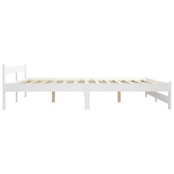 furnicato Bett Massivholzbett Weiß Kiefer 180x200 cm