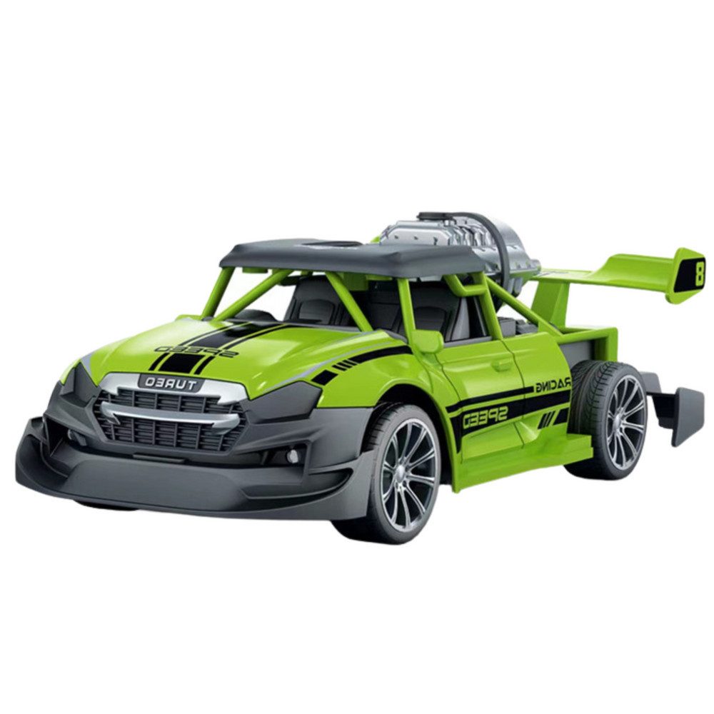 LEAN TOYS RC-Auto Rennwagen Spielzeugauto Funkfahrzeug (Spar-Set, 1-tlg., 19 x 8 x 6 cm beleuchtet), Dampfeffekt, Lichteffekte, Maßstab 1:20