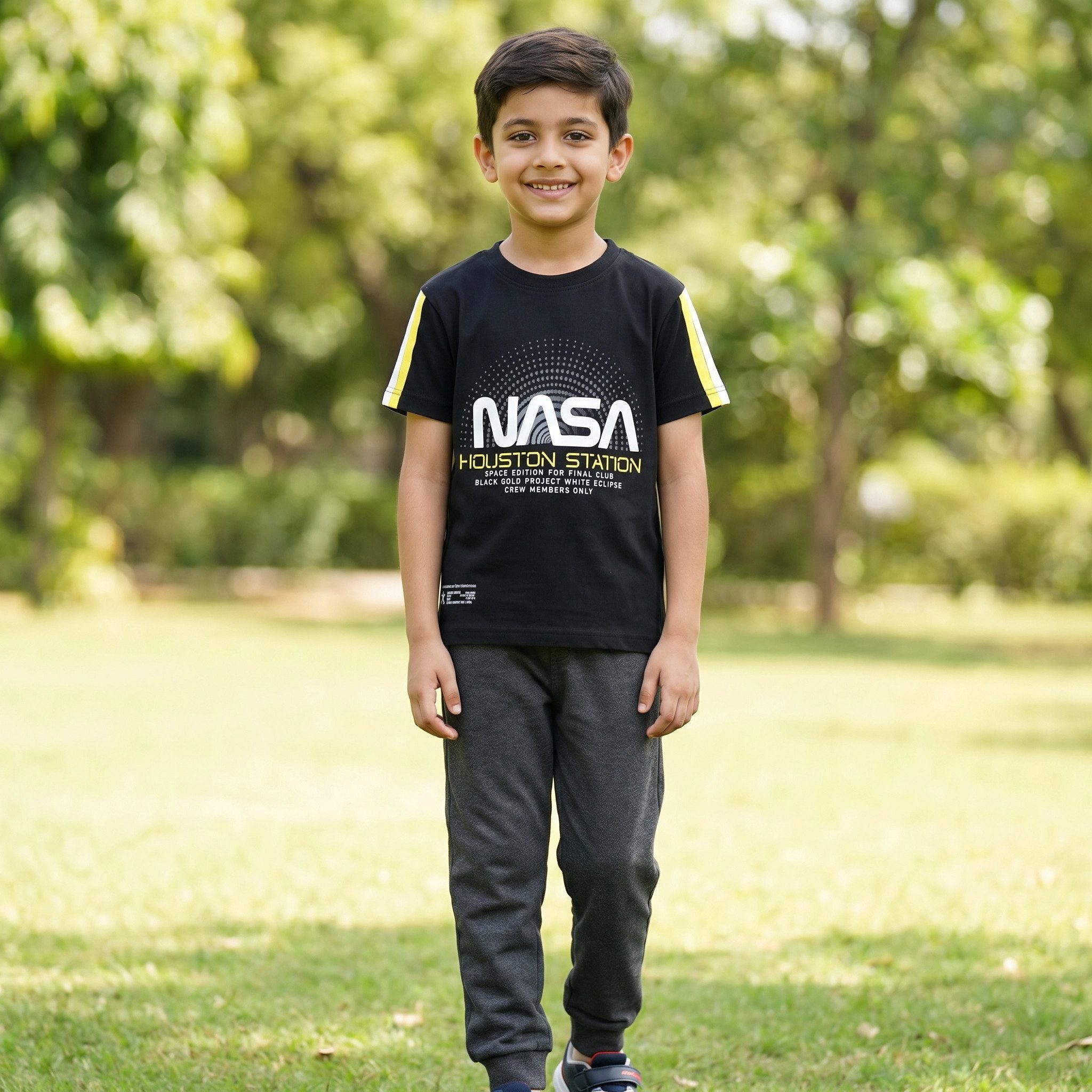NASA Print-Shirt NASA Space Center Jungen T-Shirt 104–128 Baumwolle Rot Blau Schwarz