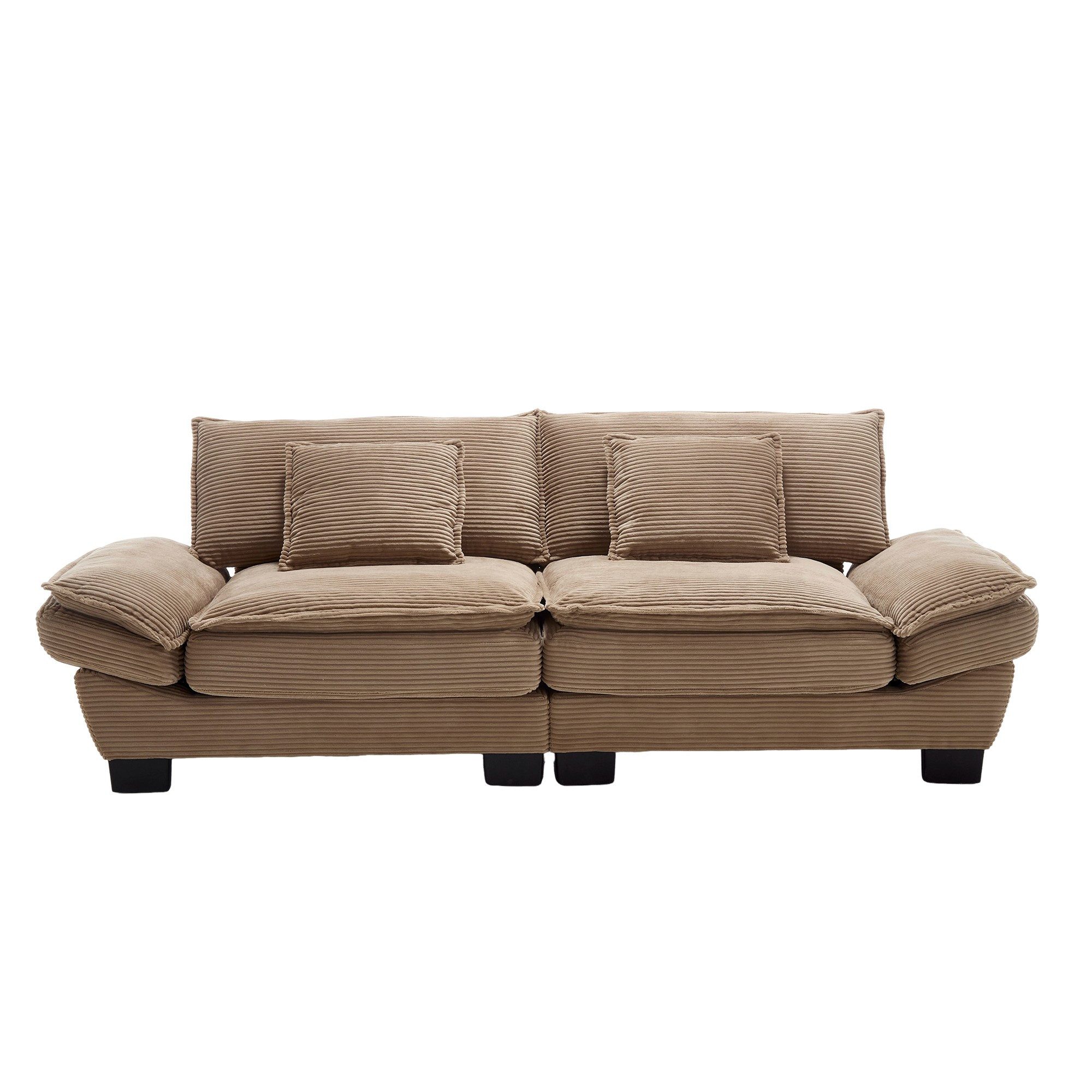 LVHOM Loungesofa 224x81x81 cm, 2er-Sofa mit Tiefsitz & Doppelschicht-Polste günstig online kaufen