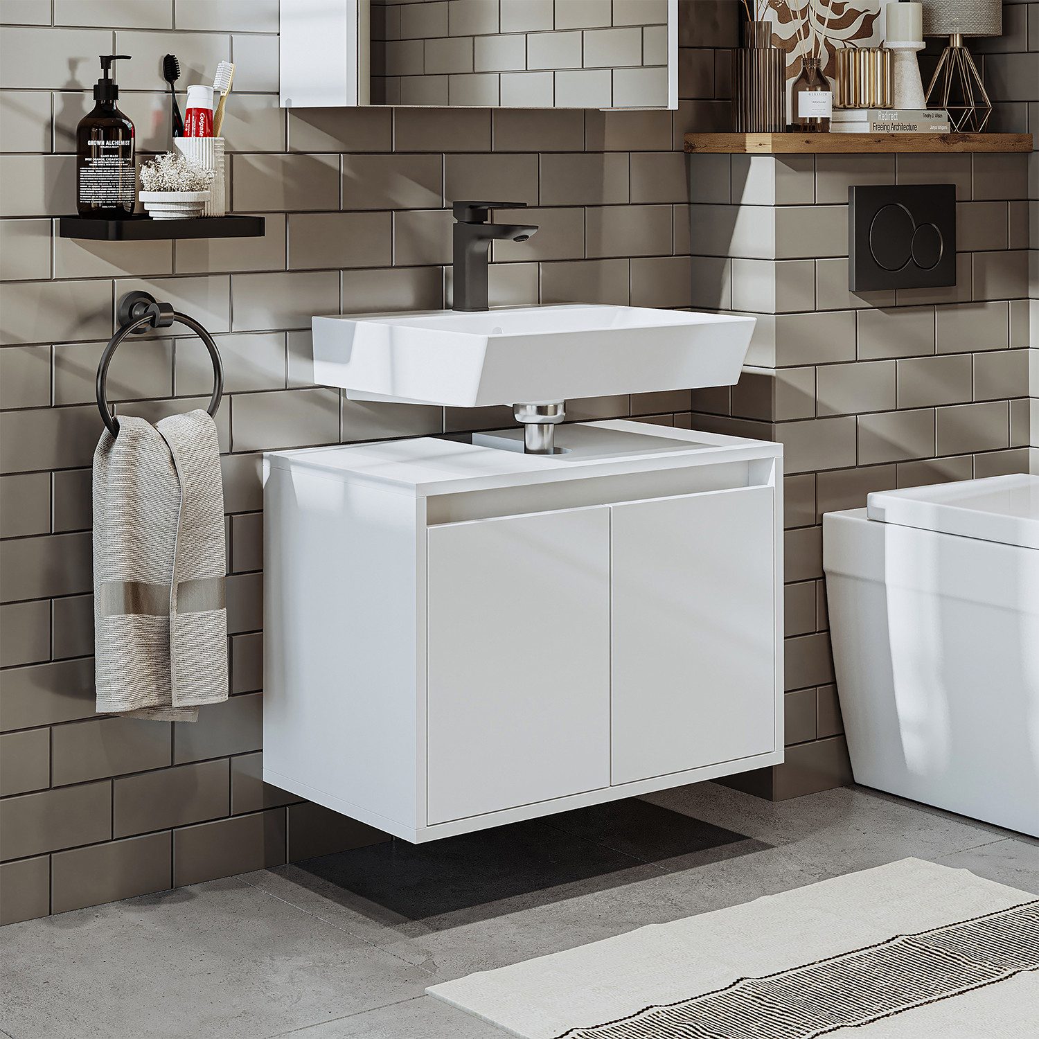 Roomart Badmöbel-Set, (Badezimmer Unterschrank HBT:45x65x35 cm günstig online kaufen