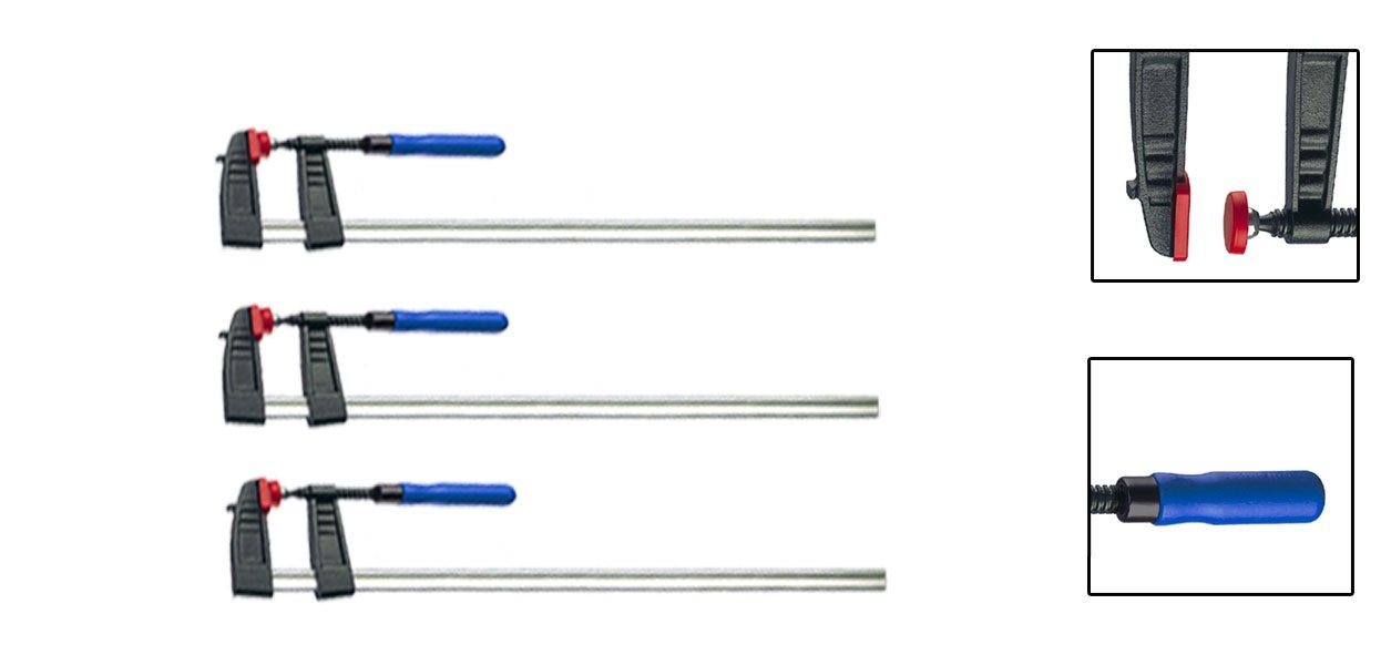 Thumbnail - VaGo-Tools Schraubzwinge 3x Schraubzwingen Klemmzwinge 500x120mm Tiefspann-Schraubzwinge Zwinge