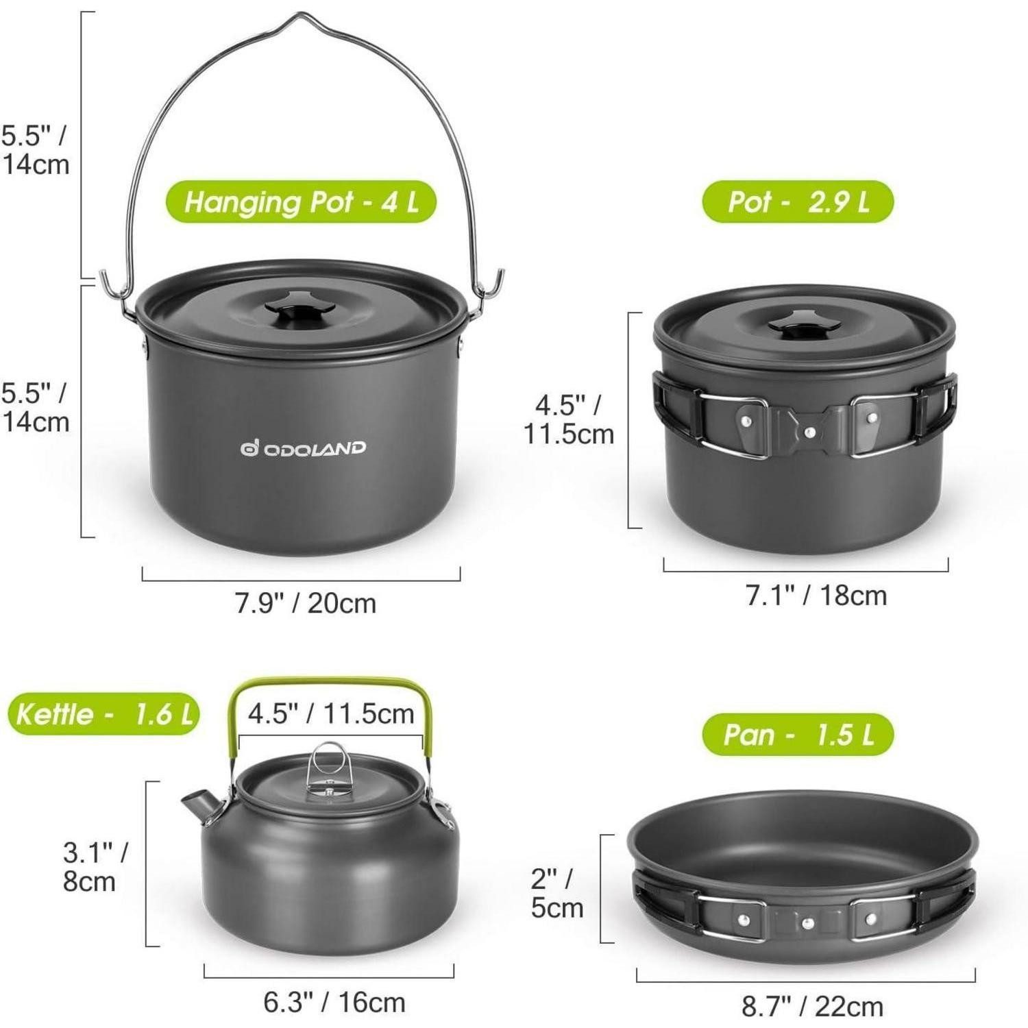 LuxusKollektion Geschirr-Set Camping Geschirr Set Kochgeschirr Outdoor Camping Rucksacktourismus 6