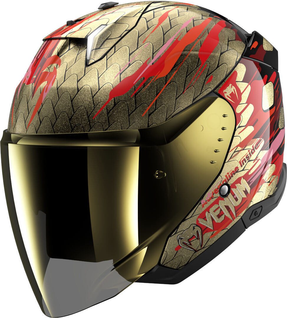 Shark Motorradhelm Skwal i3 Jet Venum Jethelm, vorbereitet für Kommunikationssystem,integriertes Sonnenvisier