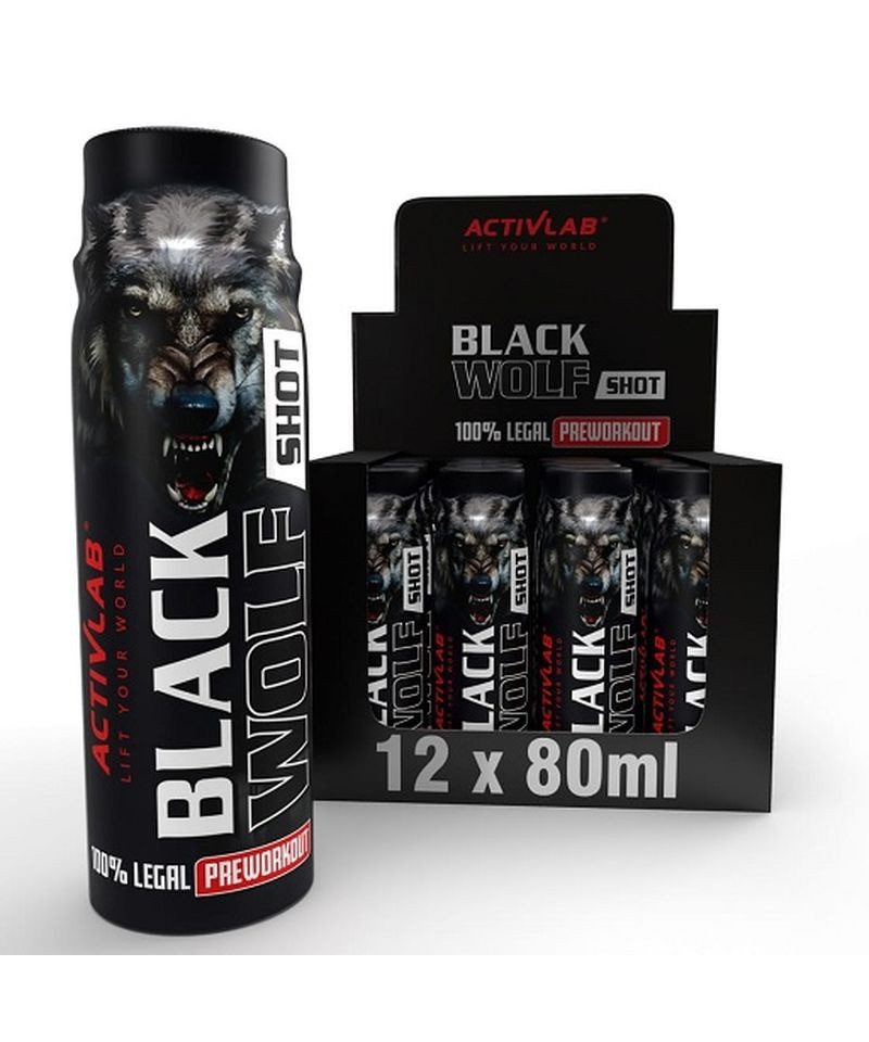 Activlab Black Wolf Shot Preworkout 12 x 80ml Flüssigkeit, 1220 g, Flüssigkeit