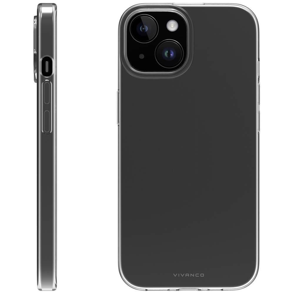 Vivanco Handyhülle Super Slim Cover für iPhone 15, Induktives Laden, Spritzwassergeschützt, Staubdicht, Wasserabweisend