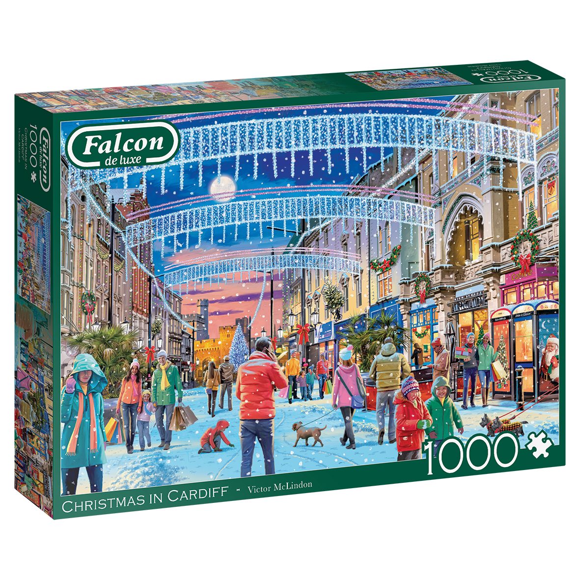 Jumbo Spiele Puzzle Weihnachten in Cardiff 1000 Teile Puzzle, 1000 Puzzleteile, Made in Europe