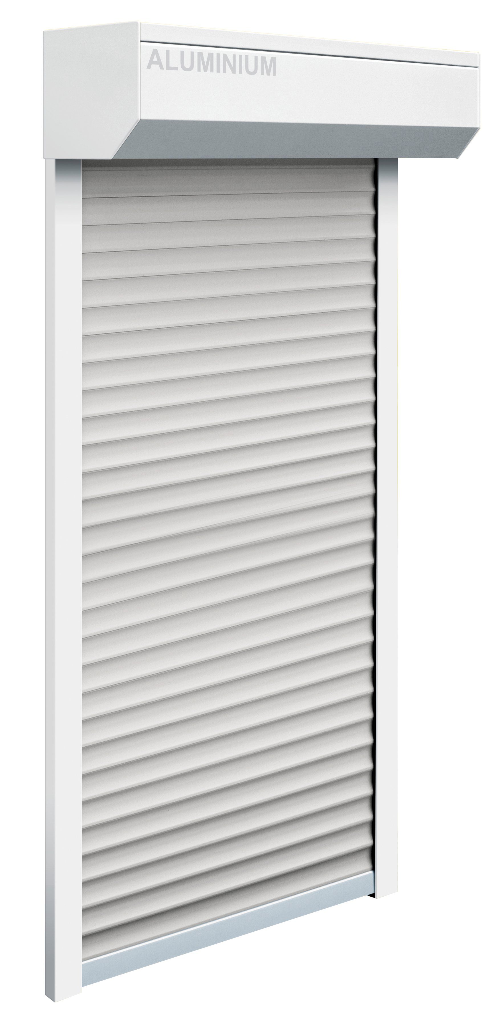 SCHELLENBERG Vorbaurollladen Set für Fenster und Türen, Mini System für 40 mm Stahlrohrwellen, Set, PVC Jalousie, in verschiedenen Größen erhältlich, grau