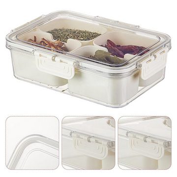 Novzep Gewürzregal Gewürzbox für die Küche – mit Deckel, geteilte Aufbewahrung, lebensmittelechtes Material geeignet für die Aufbewahrung Gewürze