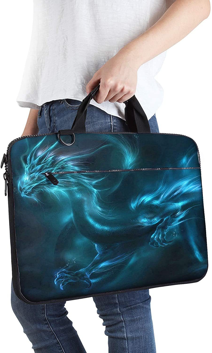 MAXLVL Laptoptasche 15.6 / 17.3 Zoll (Notebooktasche aus Canvas mit Zubehörfach), Schmutz- & Wasserabweisend