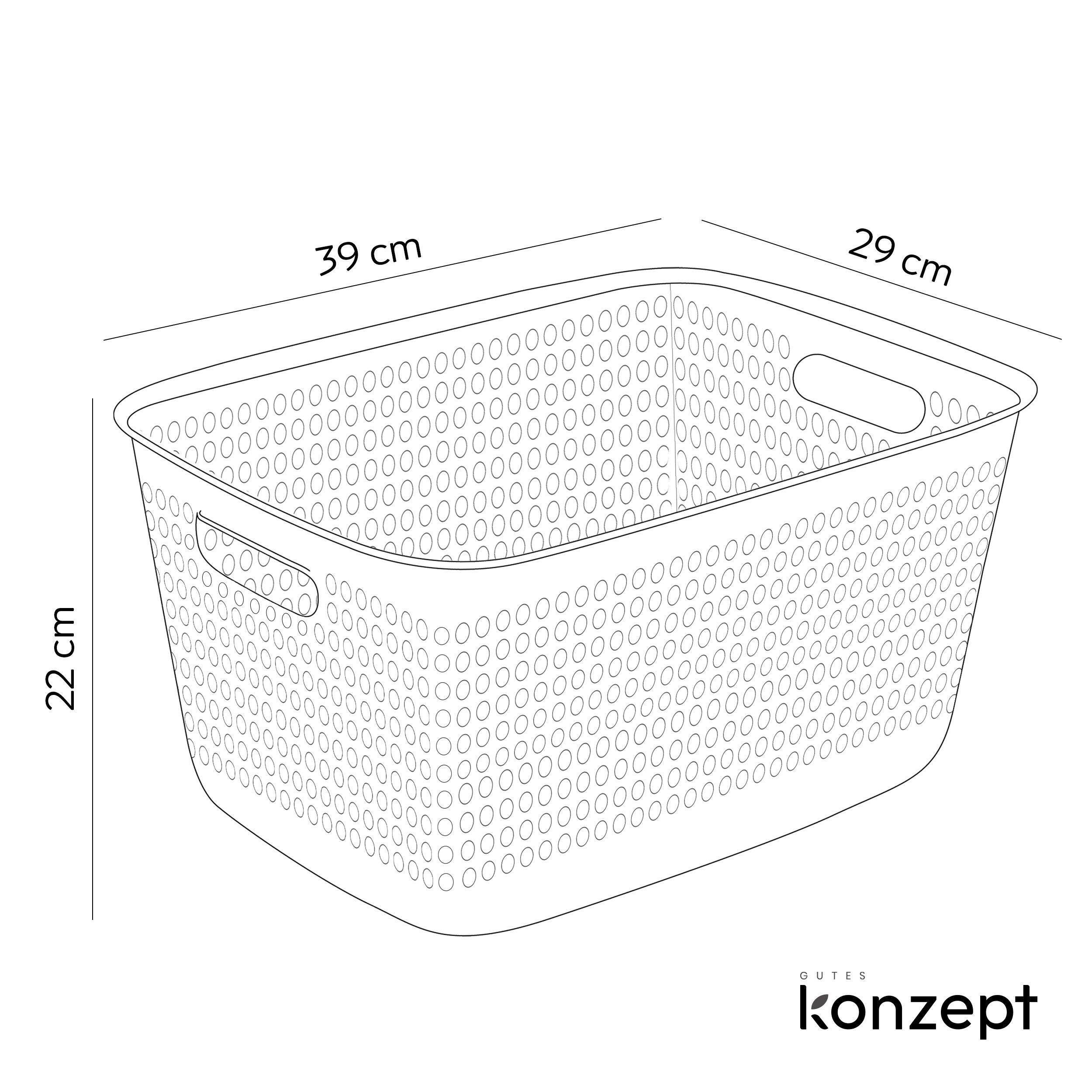KONZEPT Stapelbox Aufbewahrungsbox 3er Set Aufbewahrungskorb günstig online kaufen