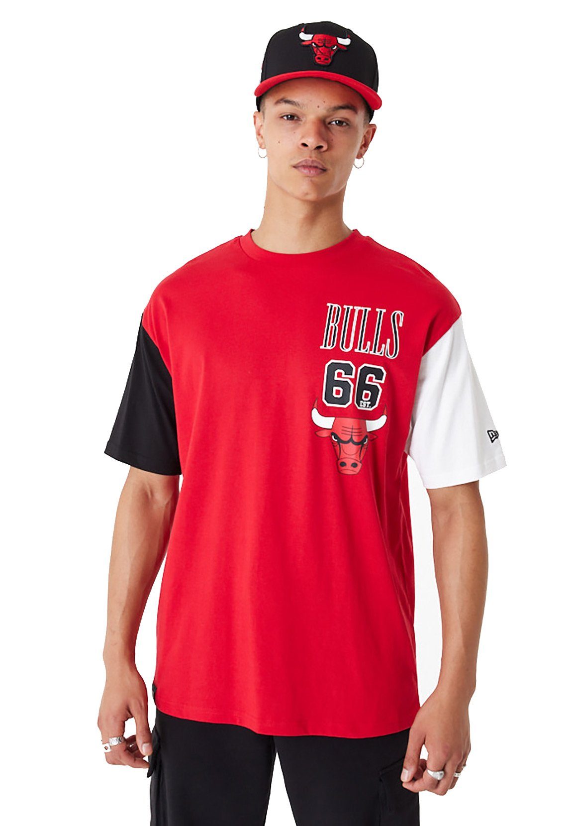 New Era T-Shirt New Era Herren T-Shirt NBA CUT SEW OS CHICAGO BULLS TEE Red Rot