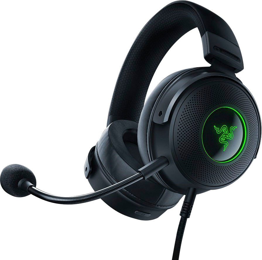 RAZER Kraken V3 Hypersense Gaming-Headset (Mikrofon abnehmbar,  Rauschunterdrückung), Gaming-Headset, Übertragung: Kabel