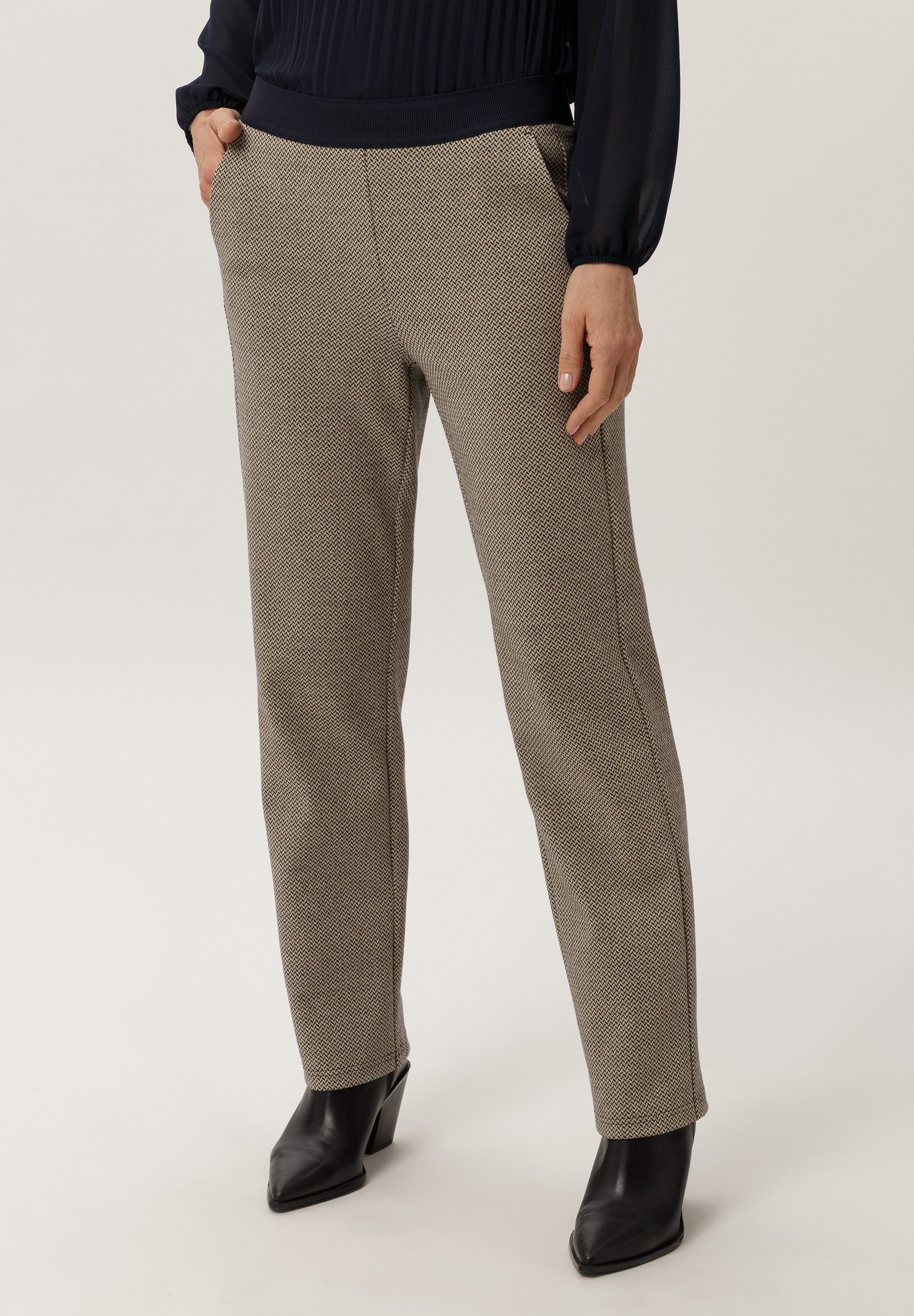 FRANK WALDER Schlupfhose mit Strukturmuster