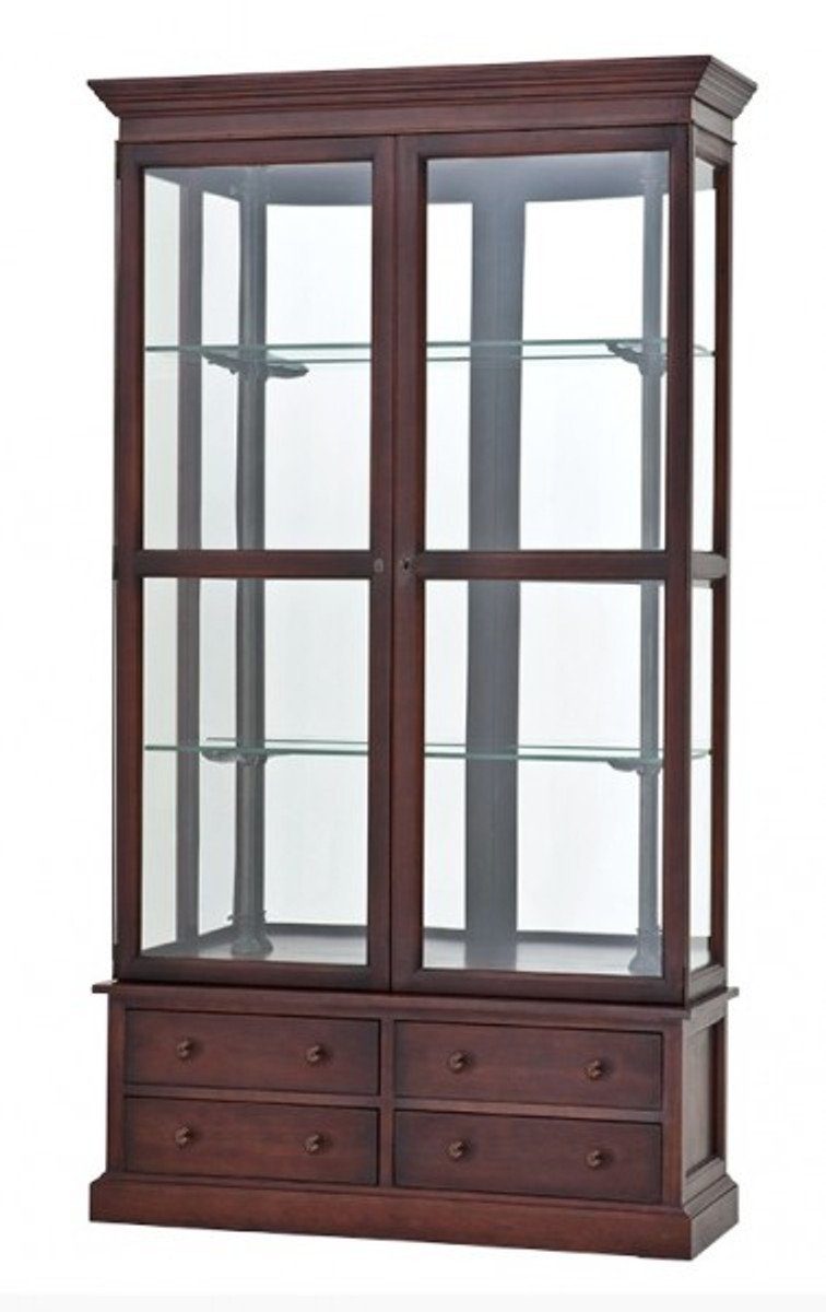 Casa Padrino Vitrine Luxus Schrank Ladeneinrichtung Glasvitrine Luxus Hotel Möbel Shop - - Kategorie Vitrine - English Finish Eichenholz Oak &