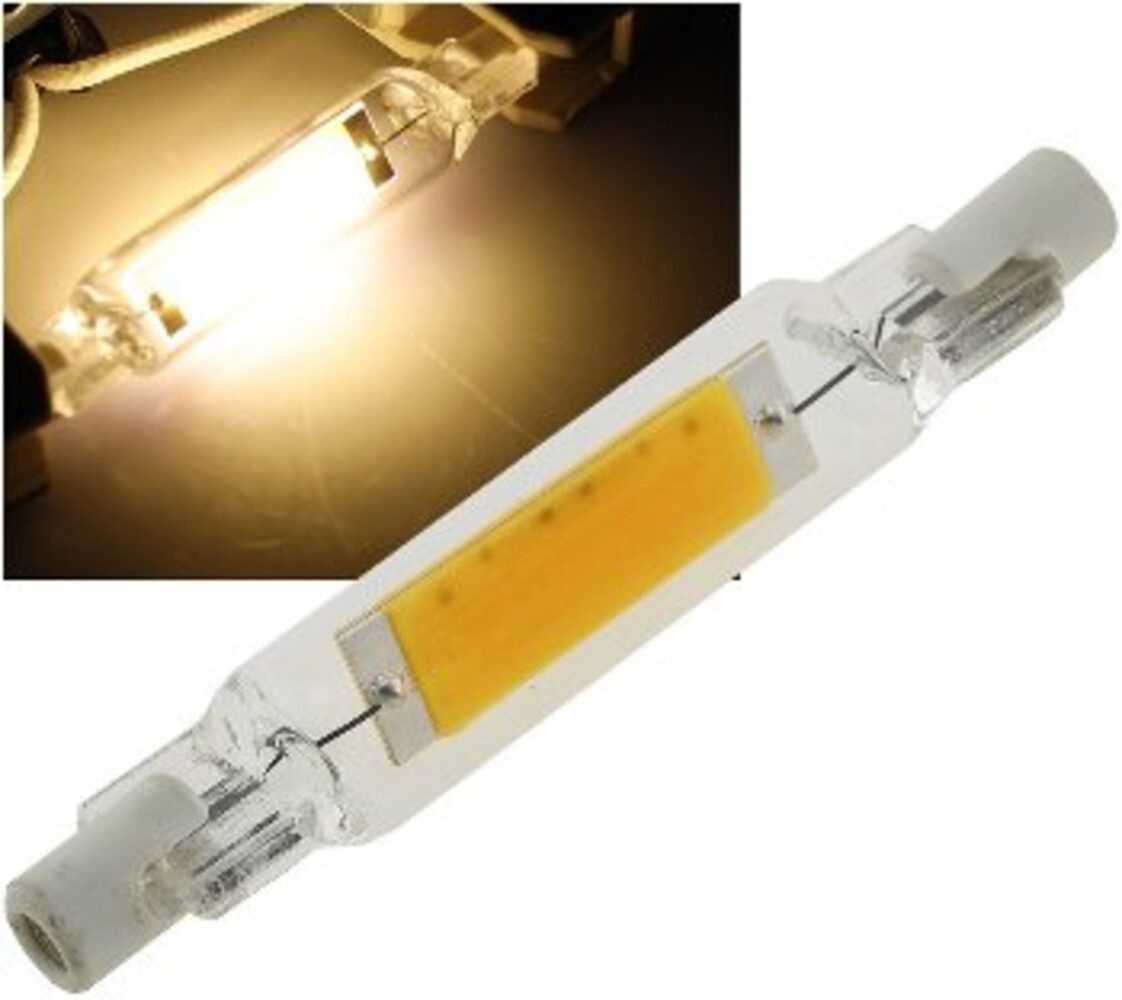 LED-Leuchtmittel R7s, 5W, 2900K, 45lm, warmweiß, ø20mm