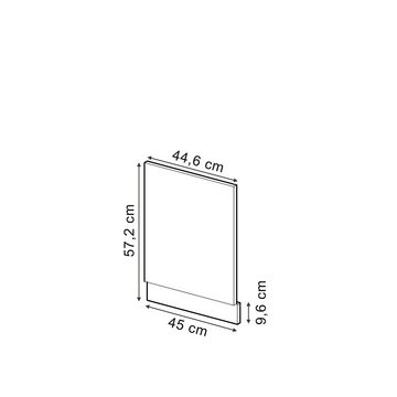 Vicco Blende Geschirrspülerfront R-Line 45 cm Goldkraft Bordeaux Hochglanz, Zubehör für Geschirrspüler