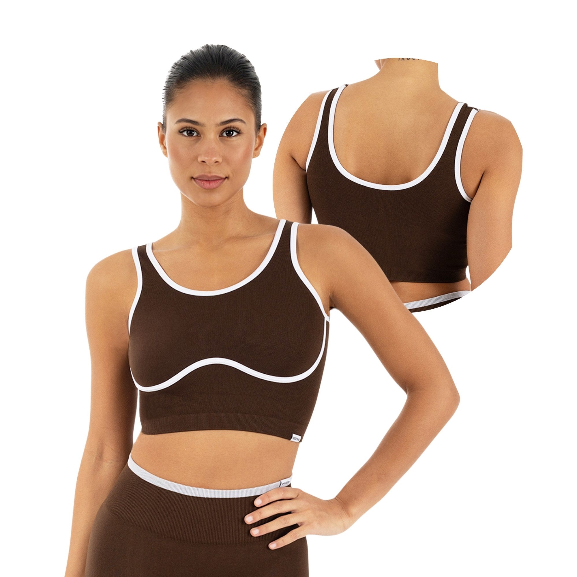 Sport-BH Calen, Bustier Damen, Shaped Fit, Fitness Bra, Gym & Freizeit