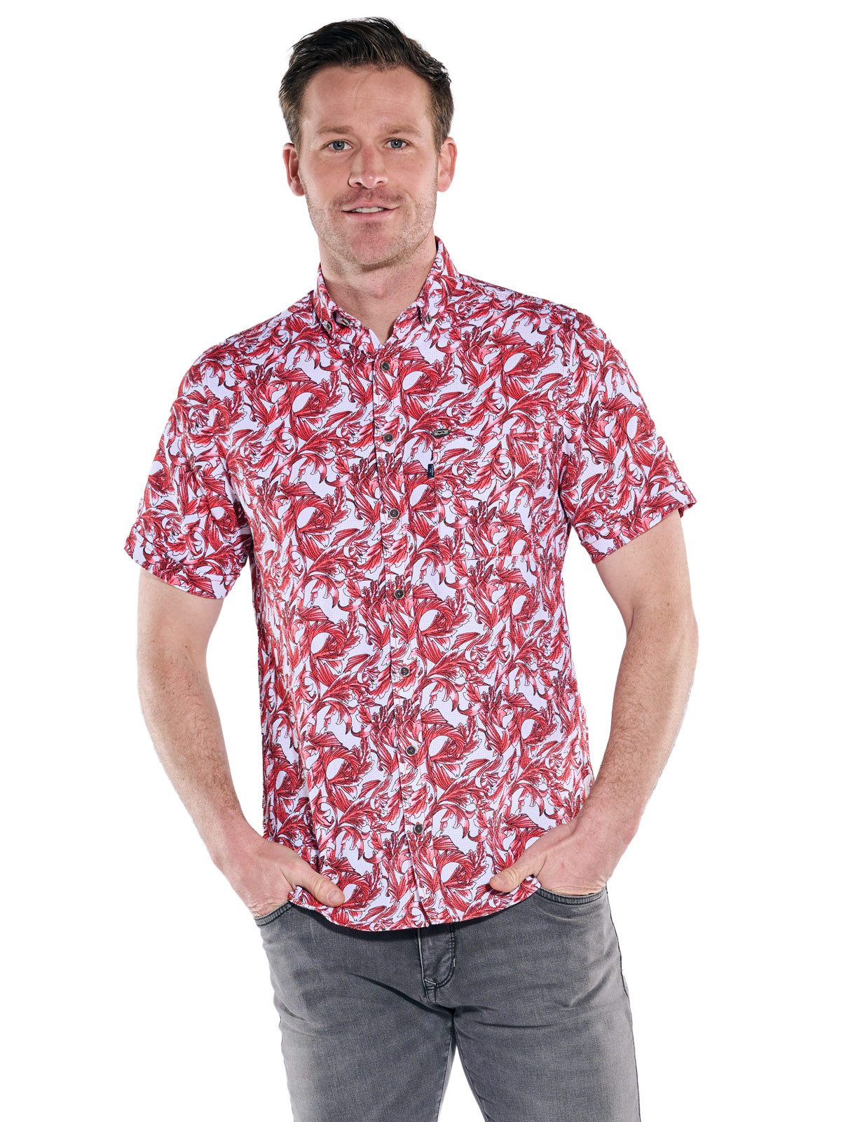 Engbers Kurzarmhemd Herren Hemd kurzarm, Rot