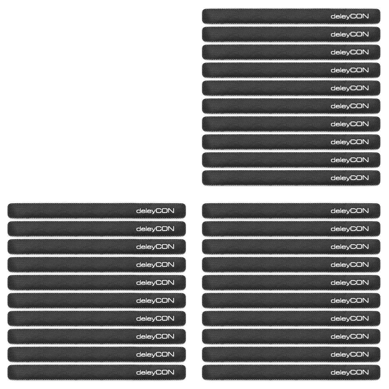 deleyCON 30x Klett Kabelbinder Kabel Band Klettband Klettbinder Netzwerk-Adapter