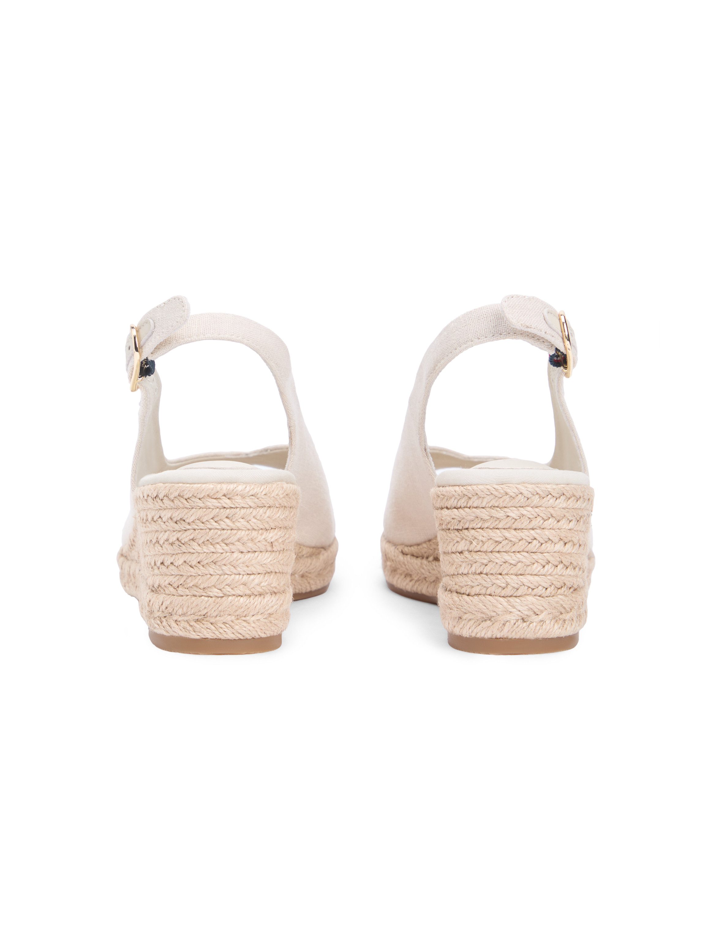 Tommy Hilfiger MID WEDGE ESPAD SLINGBACK Keilsandalette Sommerschuh, Riemchensandale mit Flaggen-Stickerei