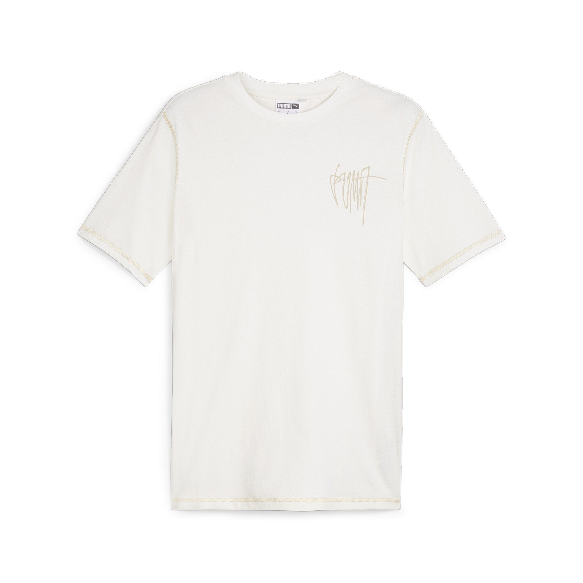 PUMA T-Shirt Classics Graphic T-Shirt Herren Warm White | Sport-T-Shirts