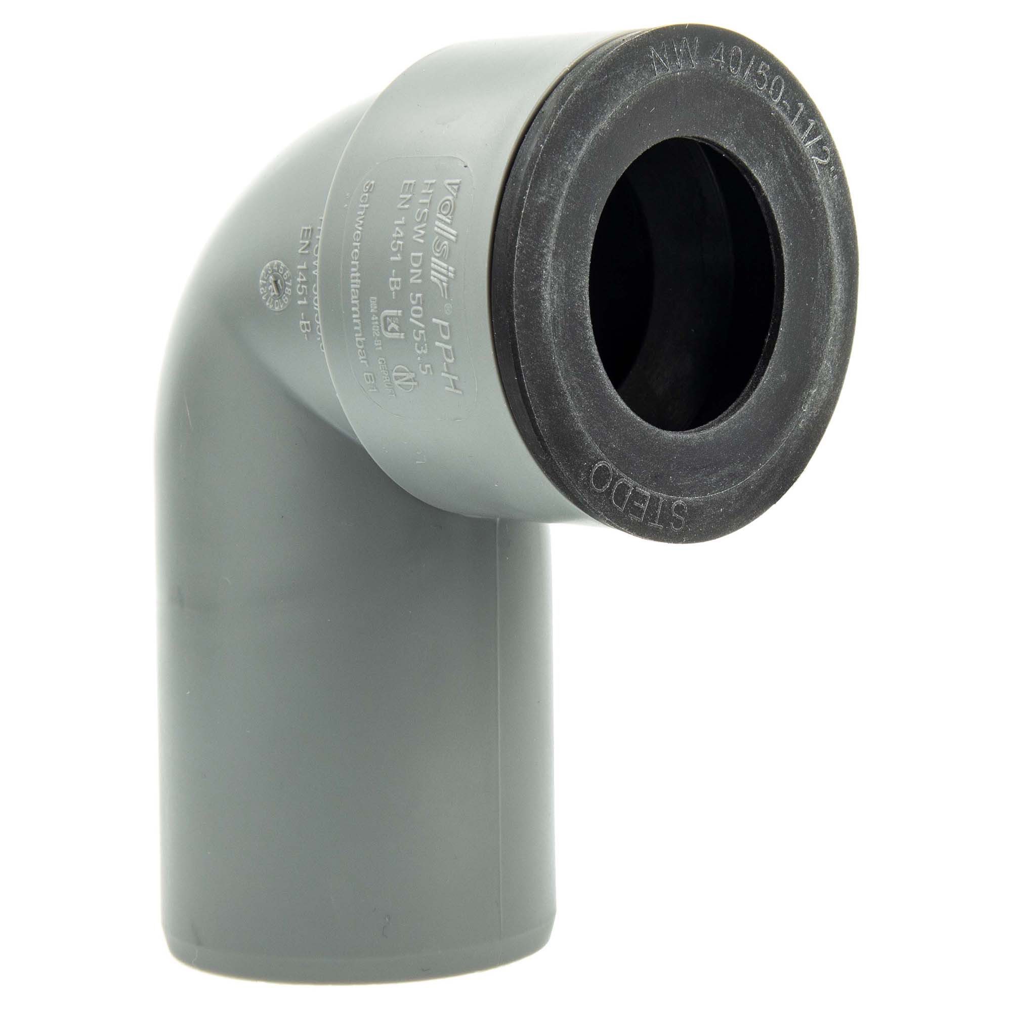 Ablaufrohr HT Siphonwinkel Siphonbogen 90°, inkl. Siphon-Gummi