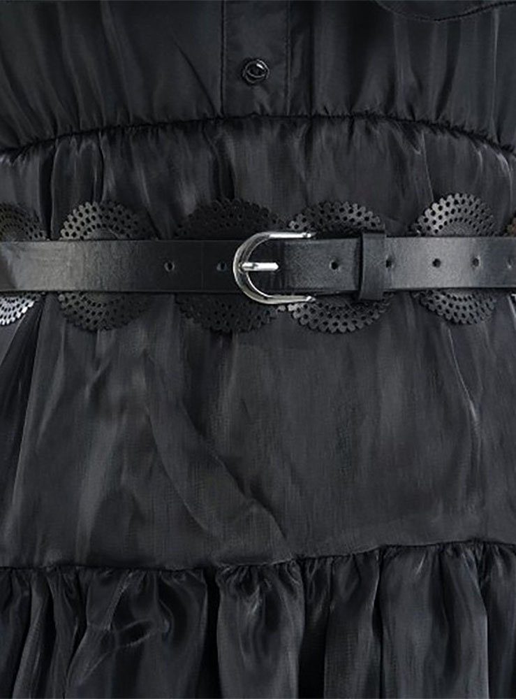 CHAKS Vampir-Kostüm Wednesday Schwarzes Ballkleid für Frauen, Das umwerfende Ballkleid von Wednesday, bekannt aus der viralen Tanzsz