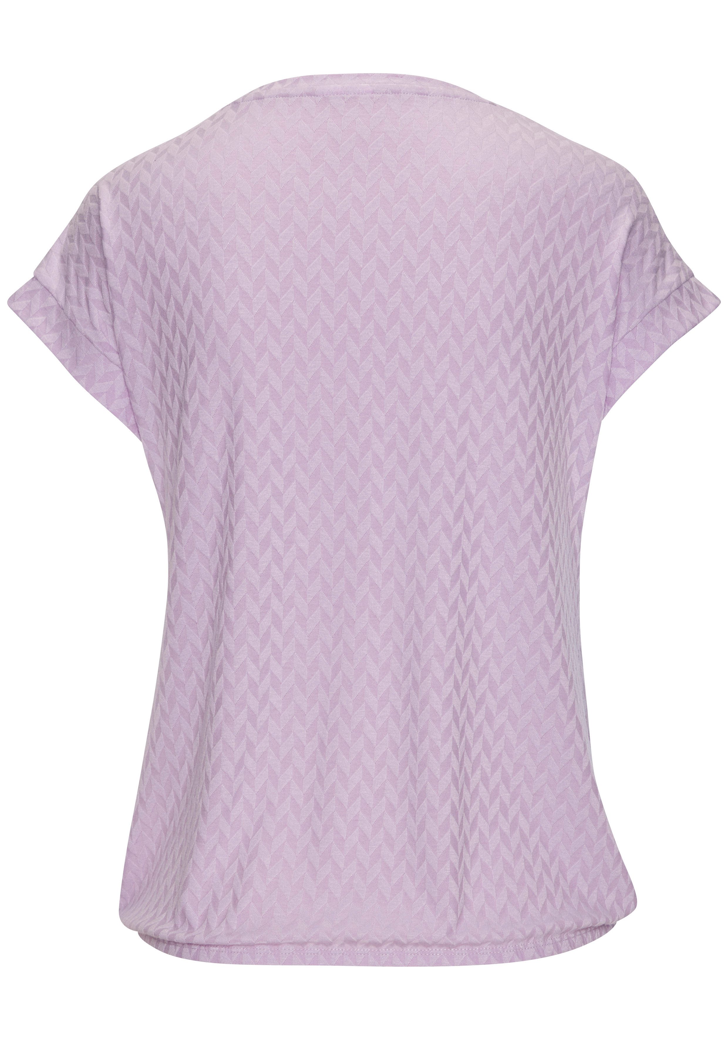 Vivance by Lascana Kurzarmshirt mit modischem Jacquard-Muster aus luftiger Qualität mit Viskose