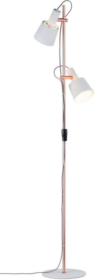 Paulmann LED Stehlampe Haldar, ohne Leuchtmittel, E14, Lampe im  skandinavischen Stil aus natürlichen Materialien