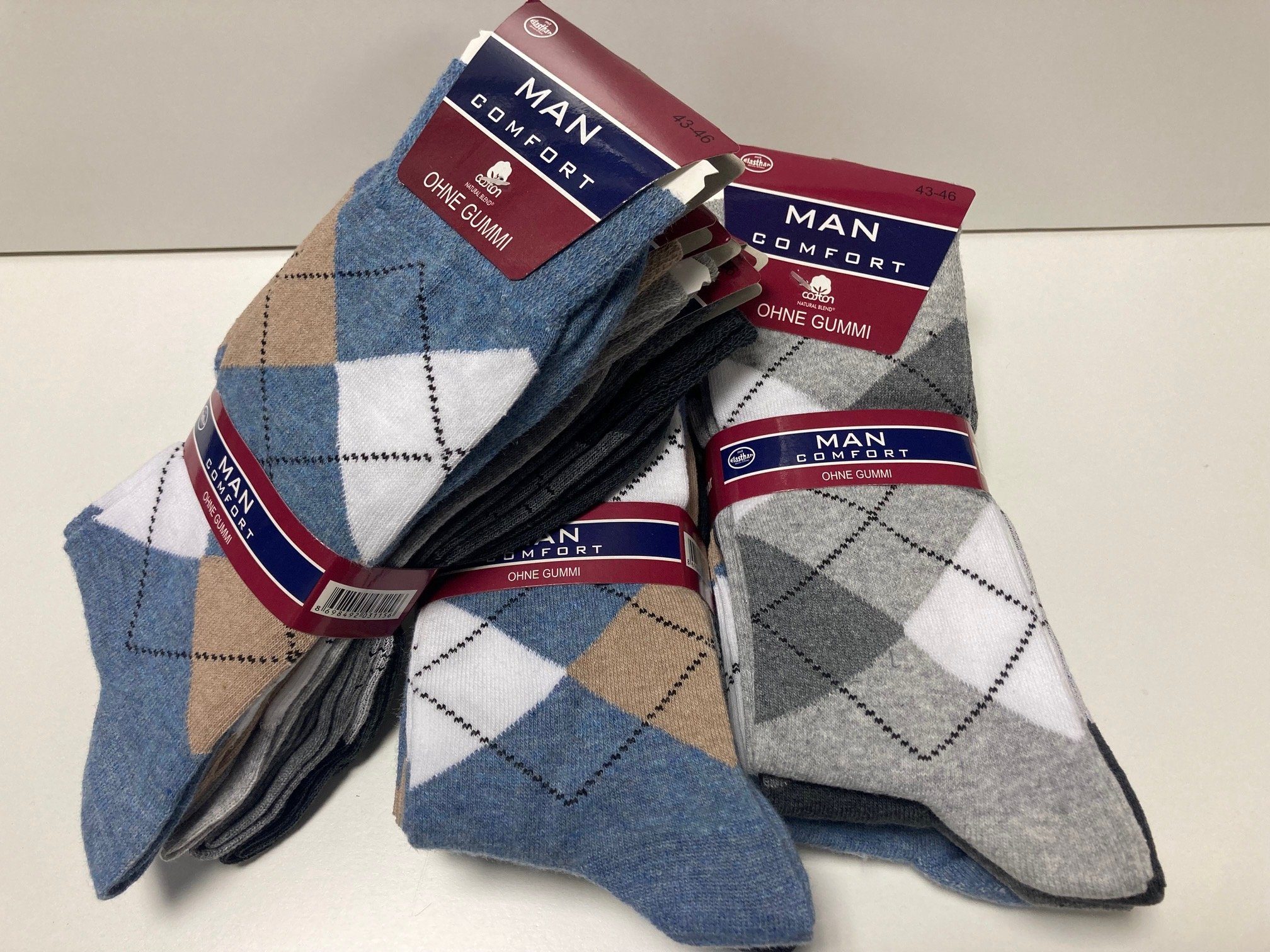 3 Paar Kurze Herrensocken Aus Baumwolle, Hochwertige Crew-Knöchel