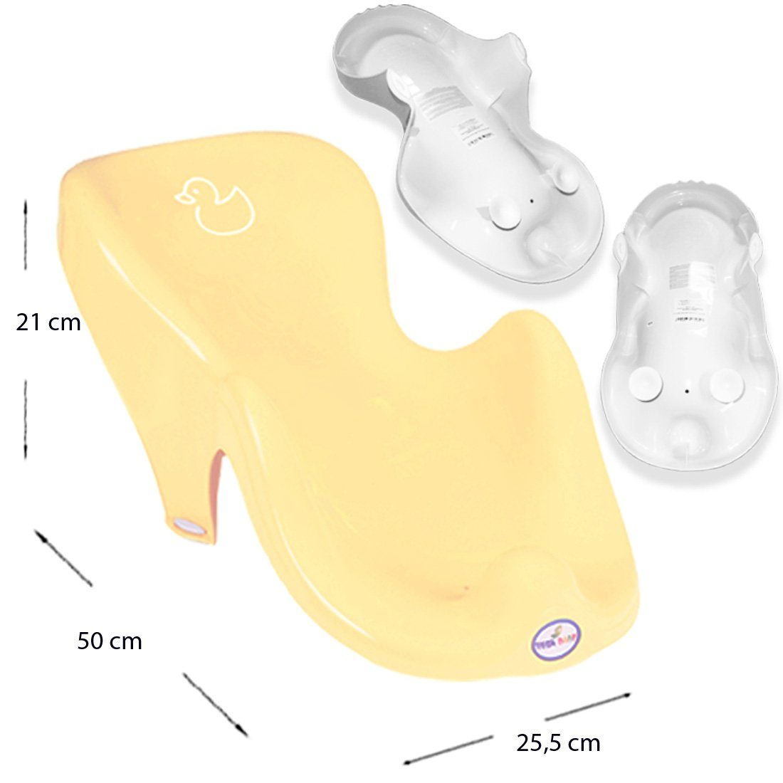 Tega-Baby Babybadewanne Gelb Wwanne Babybadeset Wanne WC 4 (Made + Gestell DUCK Töpf ** – in Europe Premium ** Badesitz Teile Aufsatz Set), Ständer - Pflege, + + + SET + Weiss