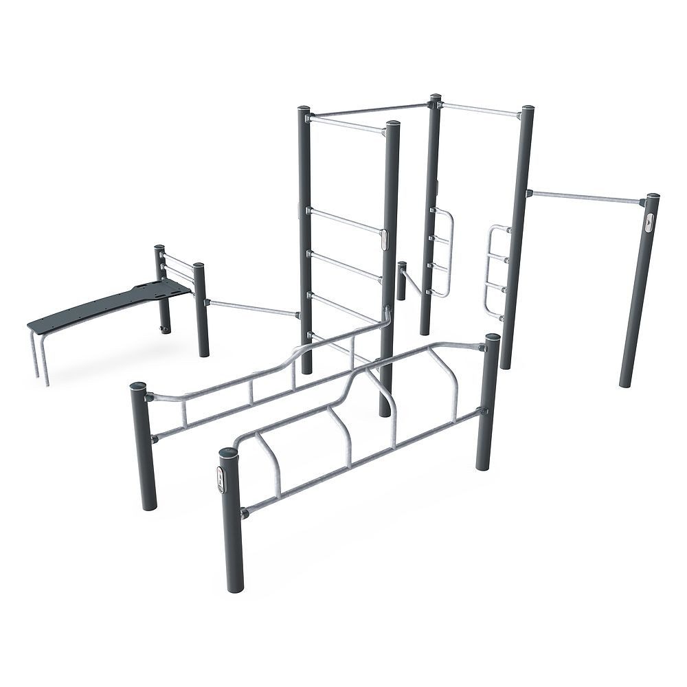 Kompan Kraftstation Outdoor-Fitness-Station Pro 4, Für Outdoorfitness-Parks, Generationenspielplätze usw.