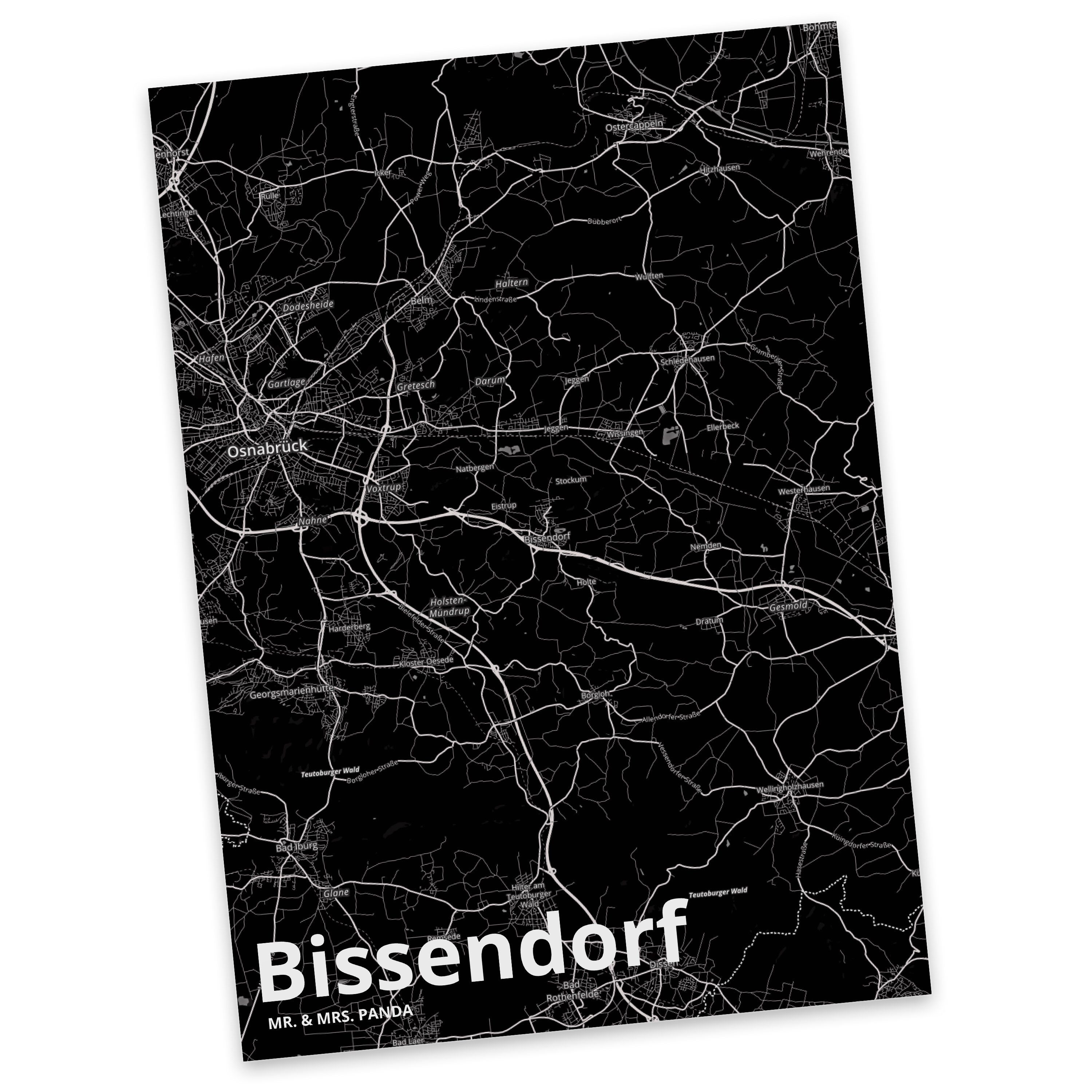 Mr. & Mrs. Panda Postkarte Bissendorf - Geschenk, Stadt, Städte, Ort, Geburtstagskarte, Dankeska