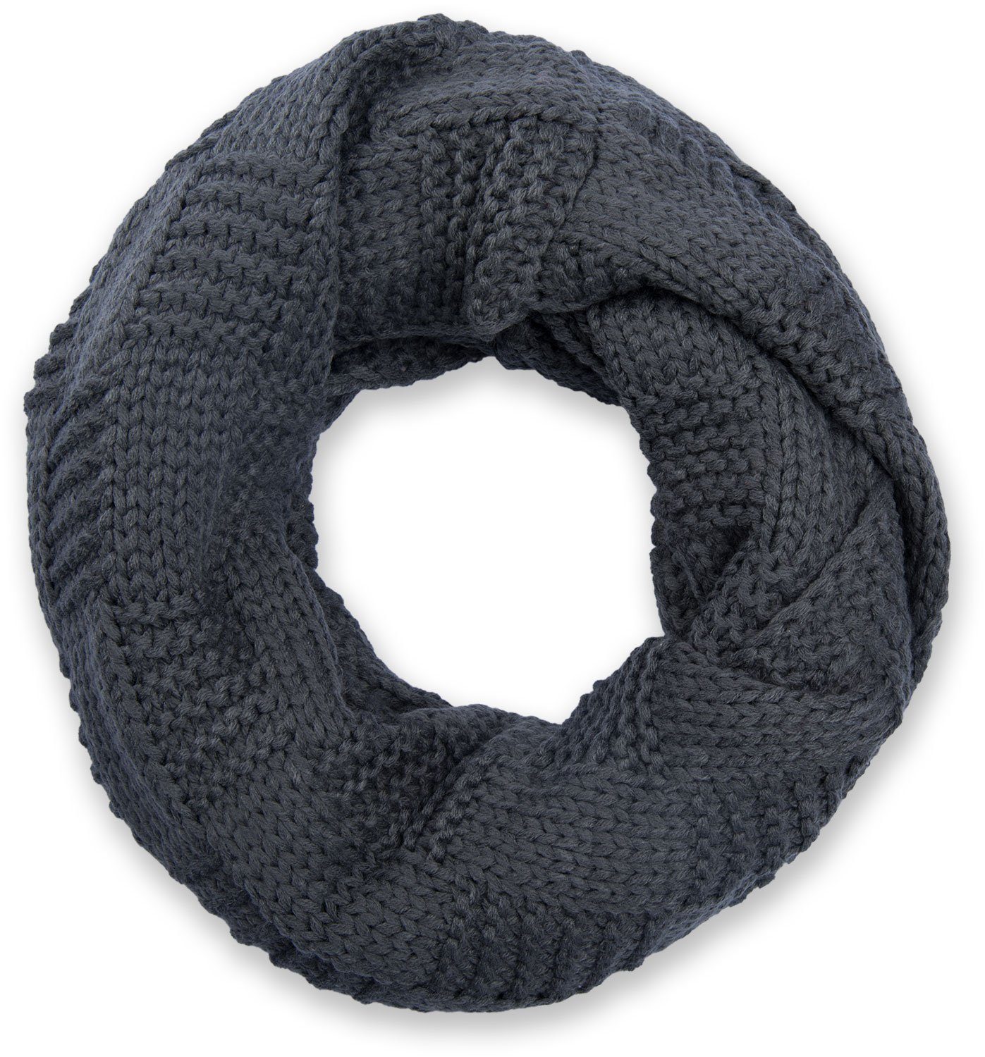 Strickschal Feinstrick Loop mit Patentmuster