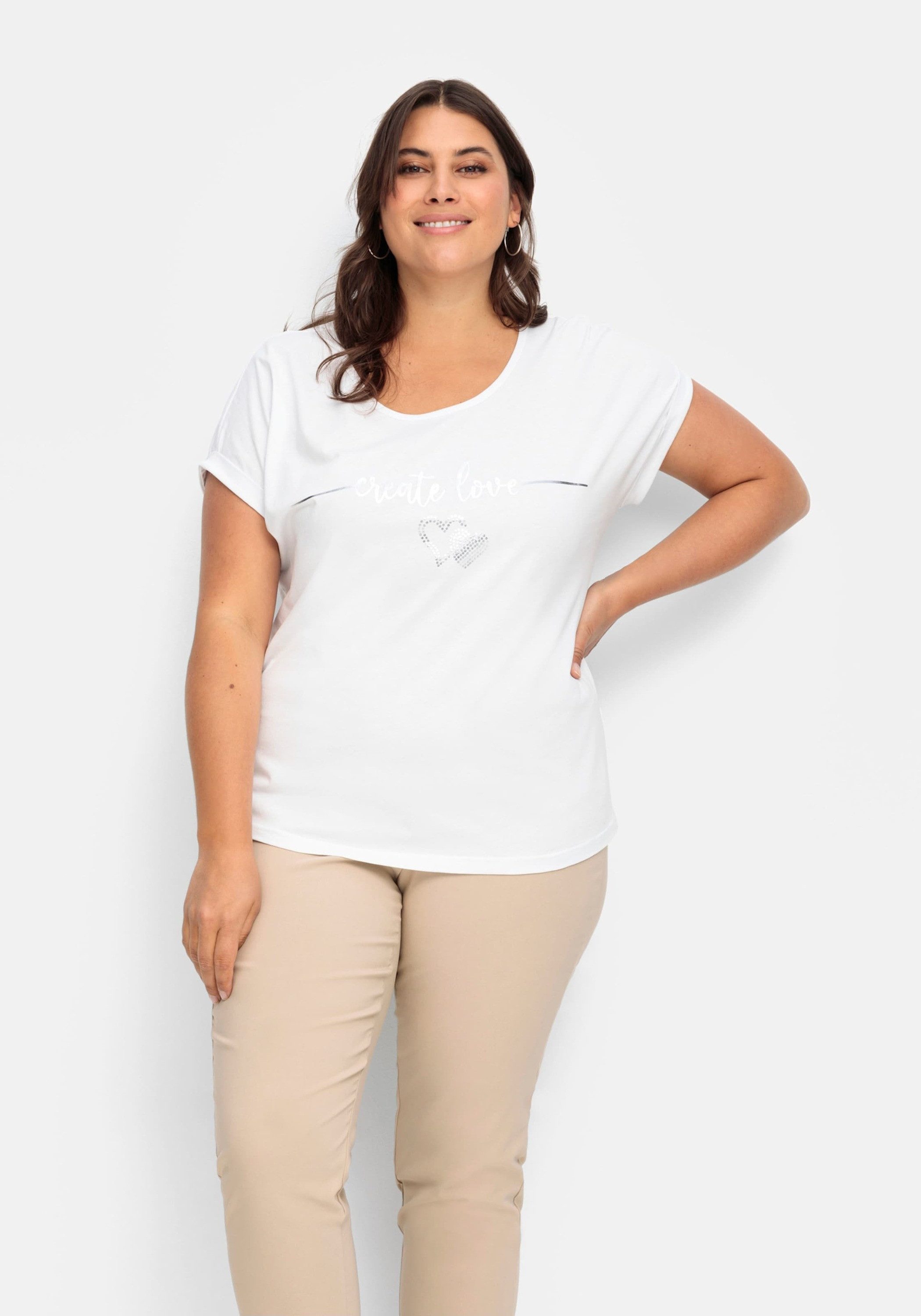 Sieh an! T-Shirt Rundhals-Shirt Extra kurz