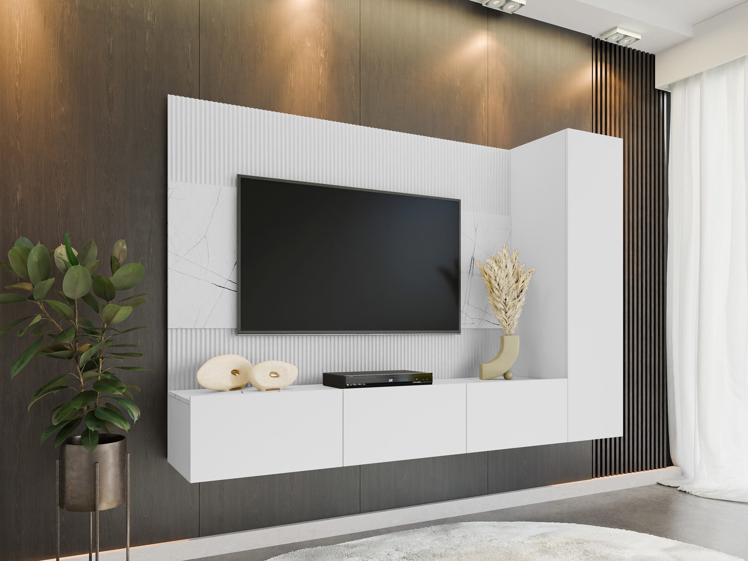 MIRJAN24 Wohnwand Deromi VI, (3er-Set, TV-Lowboard, günstig online kaufen