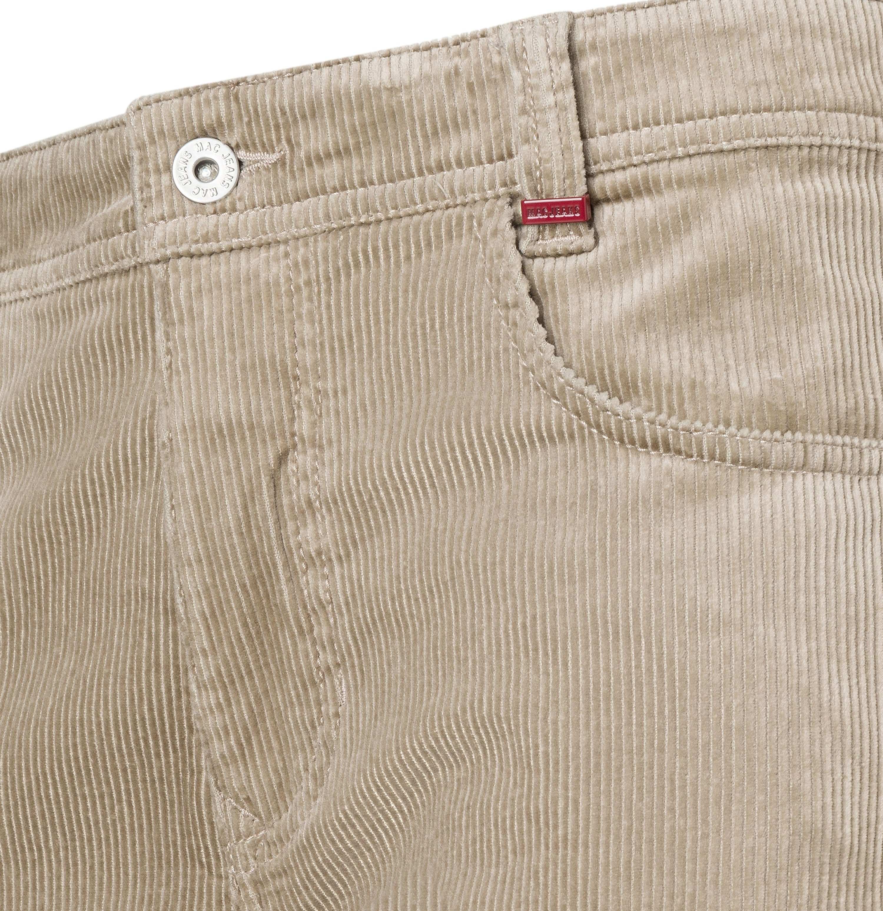 MAC Cordhose Arne 5-Pocket, mit Greige Cord Light weicher Stretchanteil