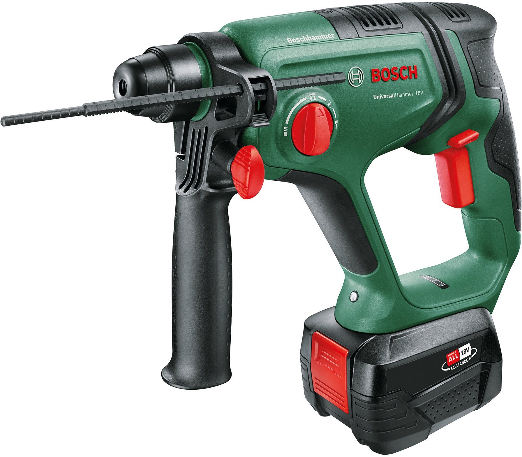 Bosch Home & Garden Akku-Bohrhammer UniversalHammer, mit Akku 18V/4,0Ah und Ladegerät AL 1