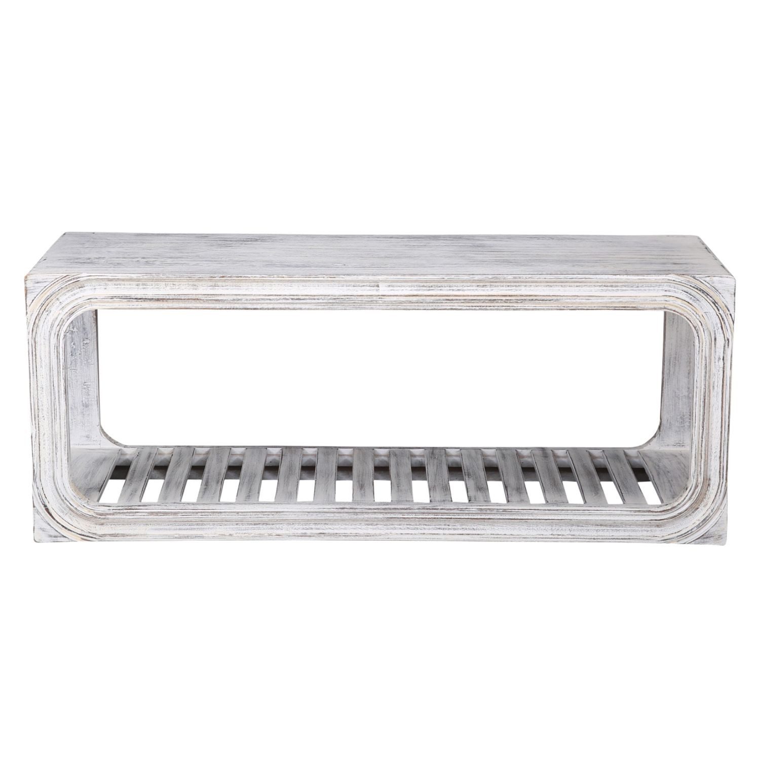 Marrakesch Orient & Mediterran Interior Sitzbank Sitzbank Absalon 114cm, Antike Holzbank im Vintage Landhaus Stil (1-St), Handarbeit