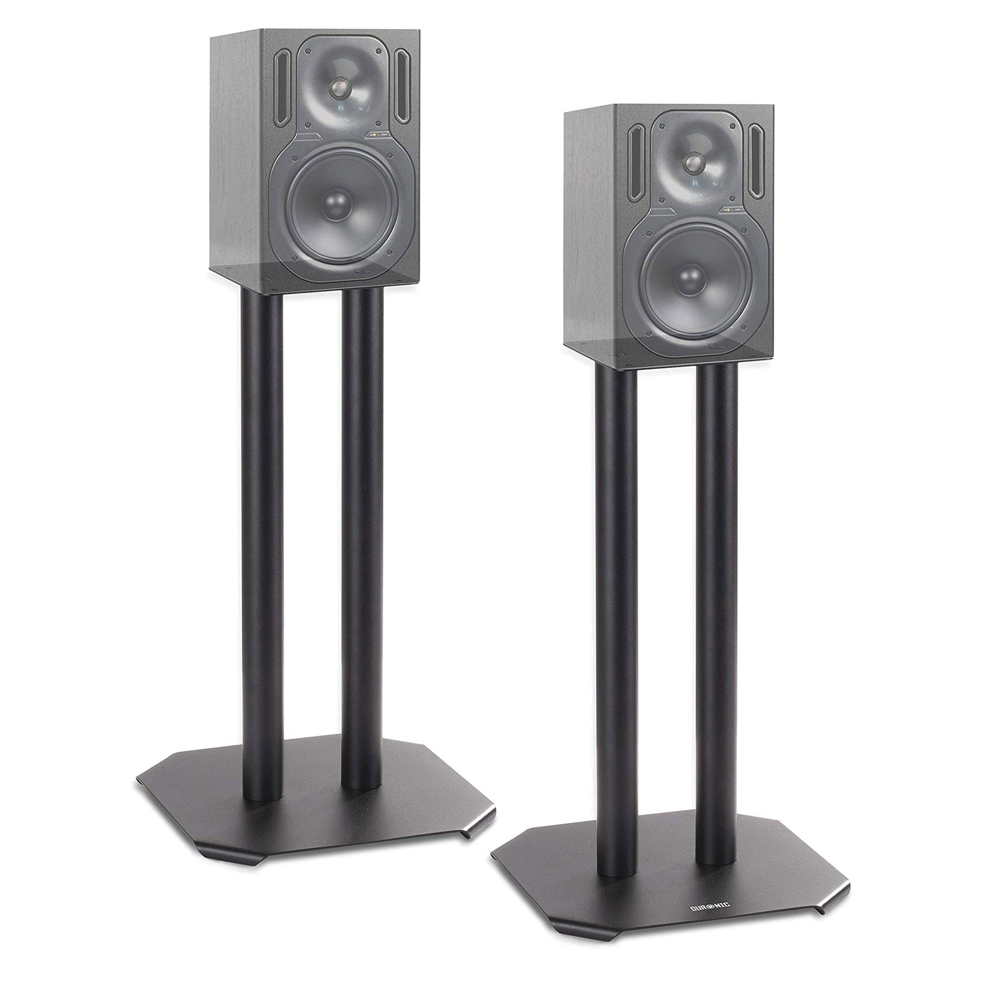 Duronic Lautsprecherständer, (SPS1022 40 Lautsprecherständer, 40 cm hoher Ständer für Lautsprecher und Boxen bis 5 kg, 2er-Set Universal Boxenständer aus Metall, HiFi Monitor Stative, Heimkino Surround Sound)