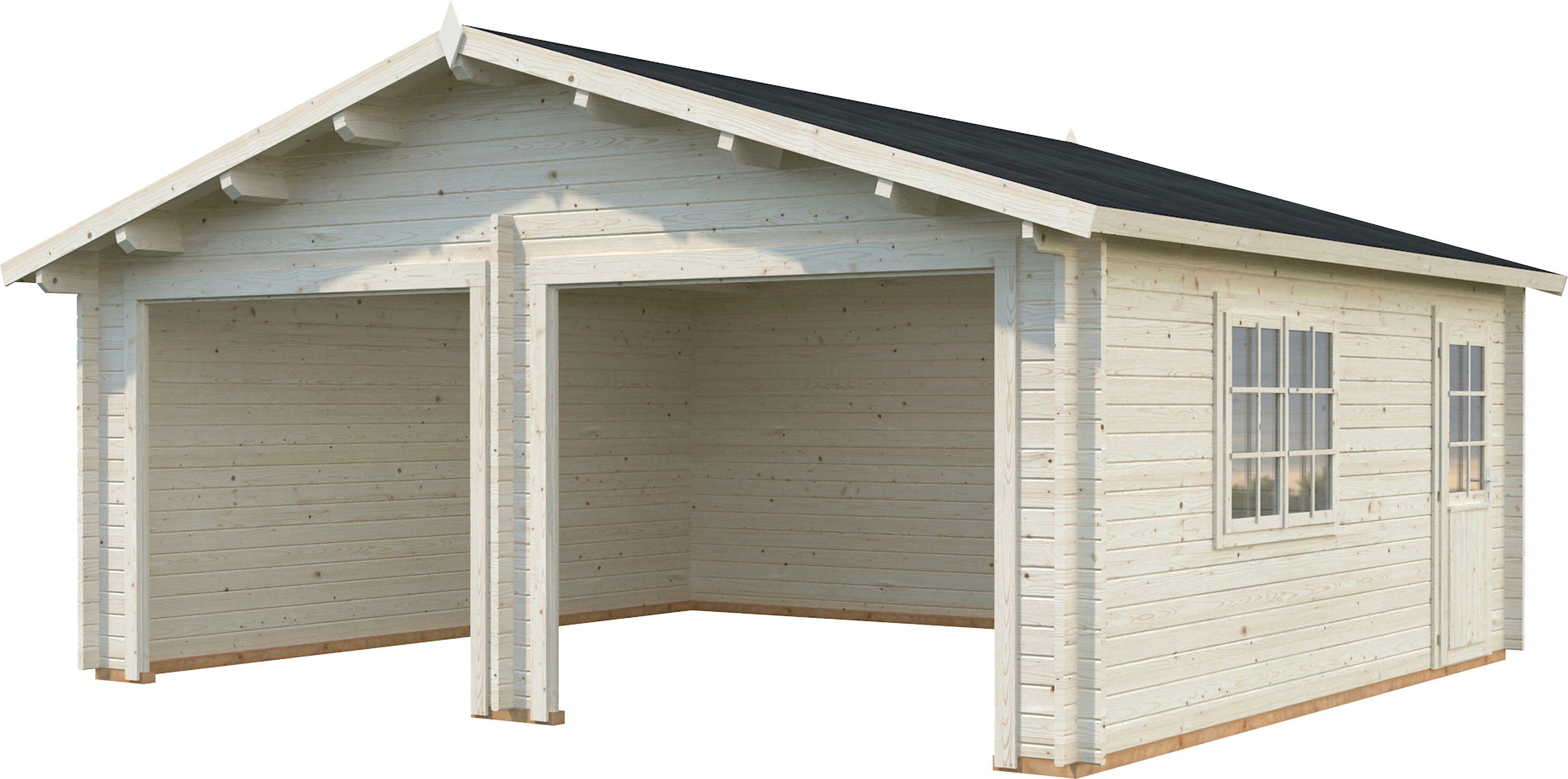 Palmako Garage Roger, BxTxH: 629x565x310 cm, ohne Tor, naturbelassen