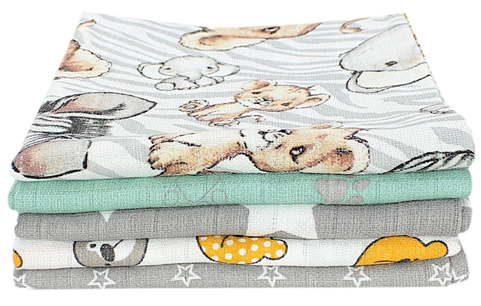 TupTam Stoffwindeln TupTam Baby Mullwindeln Spucktücher 70x80 5er / 10er Pack
