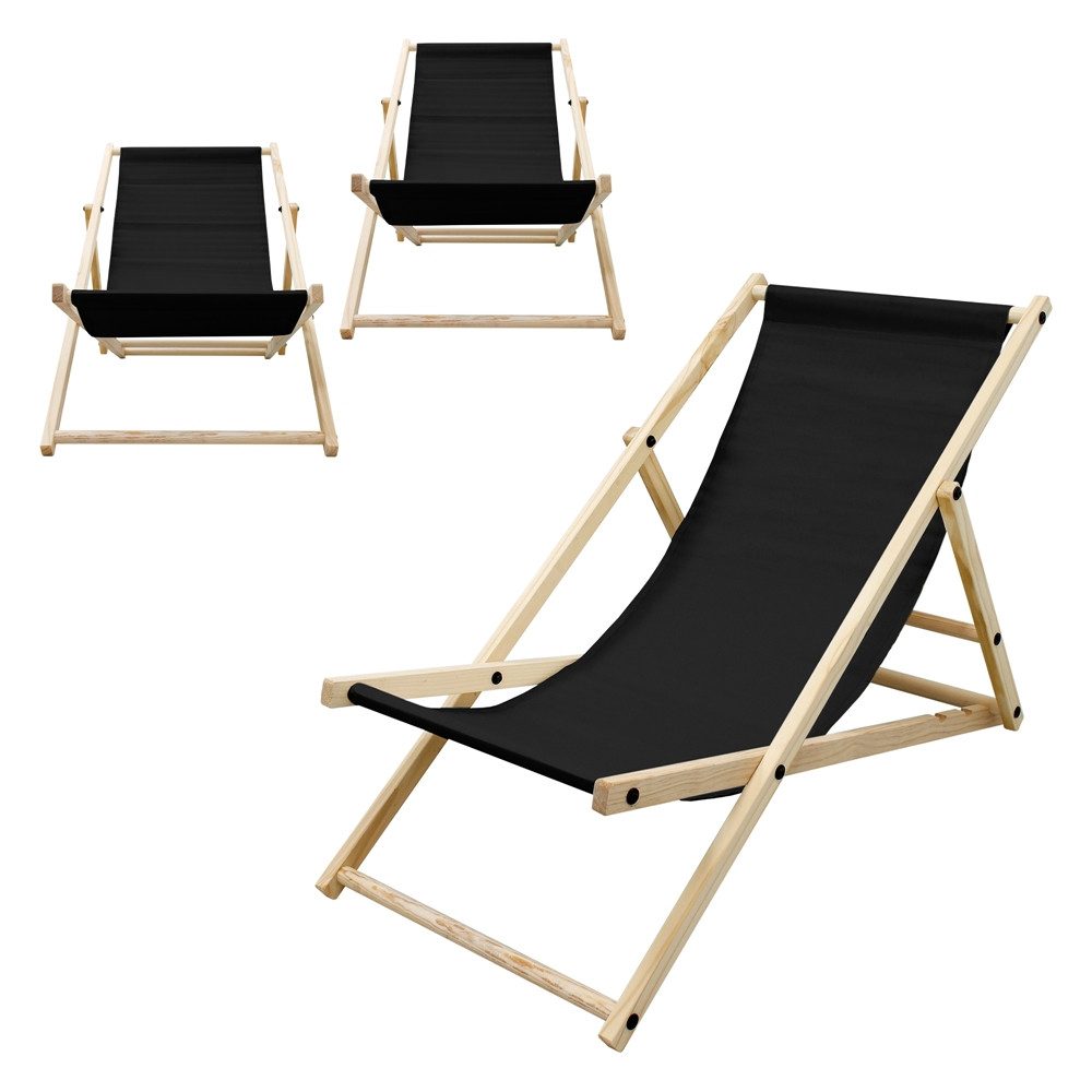 ECD Germany Gartenliege Holz Beachstuhl klappbarer günstig online kaufen