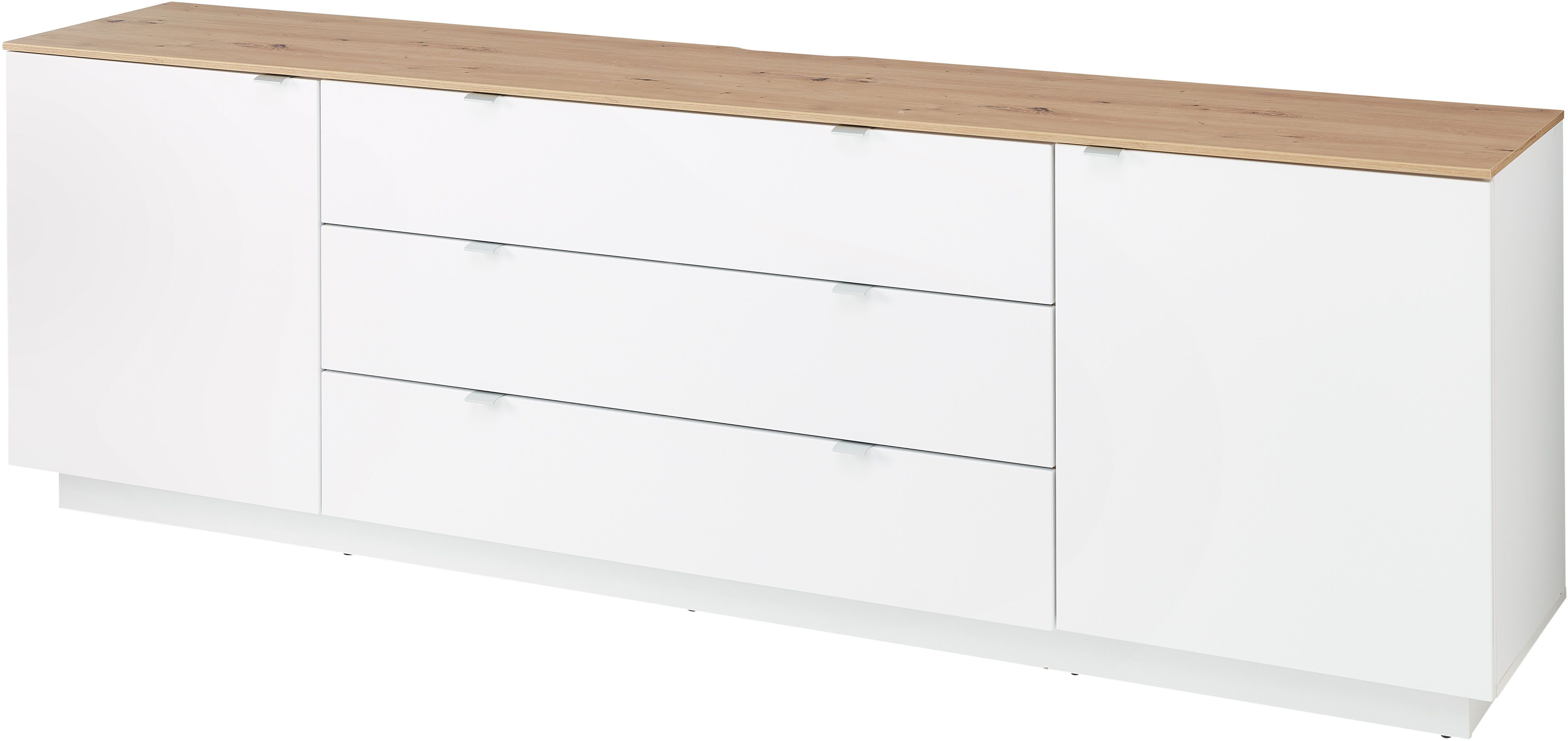 Innostyle TV-Schrank Core, TV Sideboard Stellmaß B/H/T 240x77x44 cm (1-St) TV Sideboard mit 2 Holztüren und 3 Schubkästen mit Doppelzarge