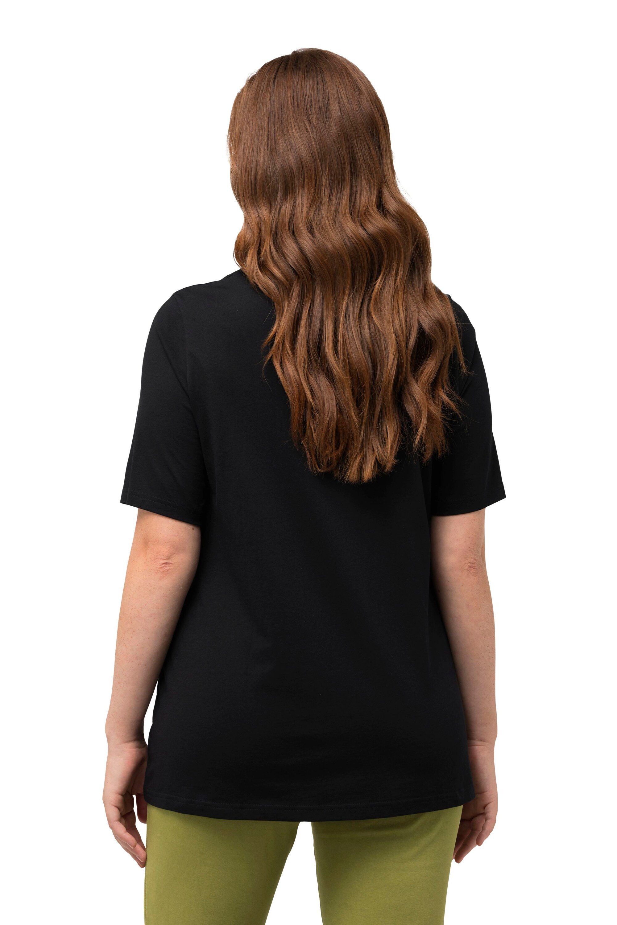 Ulla Popken T-Shirt T-Shirts 2er-Pack V-Ausschnitt Halbarm (2-tlg)