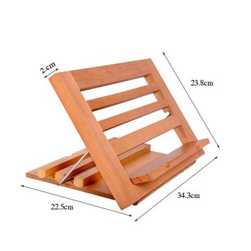 yozhiqu Buchstütze Großer Leseständer aus Buchenholz - Multifunktionales Klappdesign (1 St), Gebaut aus Massivholz,geeignet für Tablet iPad,ideal für Schulmaterial