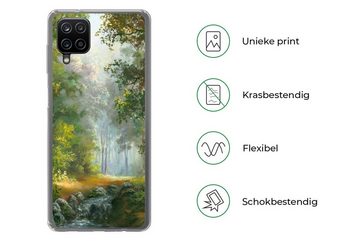 MuchoWow Handyhülle Wald - Ölgemälde - Sommer, Handyhülle Samsung Galaxy A12, Smartphone-Bumper, Print, Handy