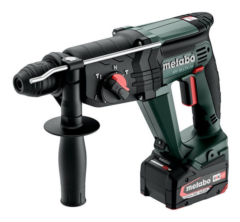 metabo Akku-Kombibohrhammer KH 18 LTX 24, 18 V, max. 1400 U/min, Hammer 2 x 4 Ah Li-Ion in MetaBox